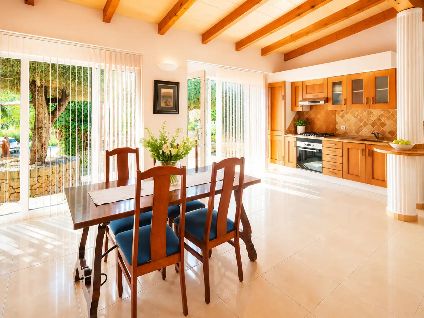 Esszimmer von Haus oder Chalet zur Miete in Porreres mit Klimaanlage, Heizung und Terrasse