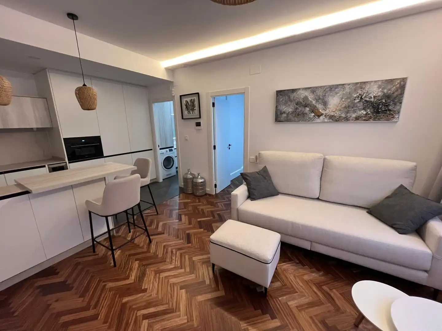 Sala de estar de Apartamento de alquiler en A Coruña Capital  con Calefacción y Amueblado