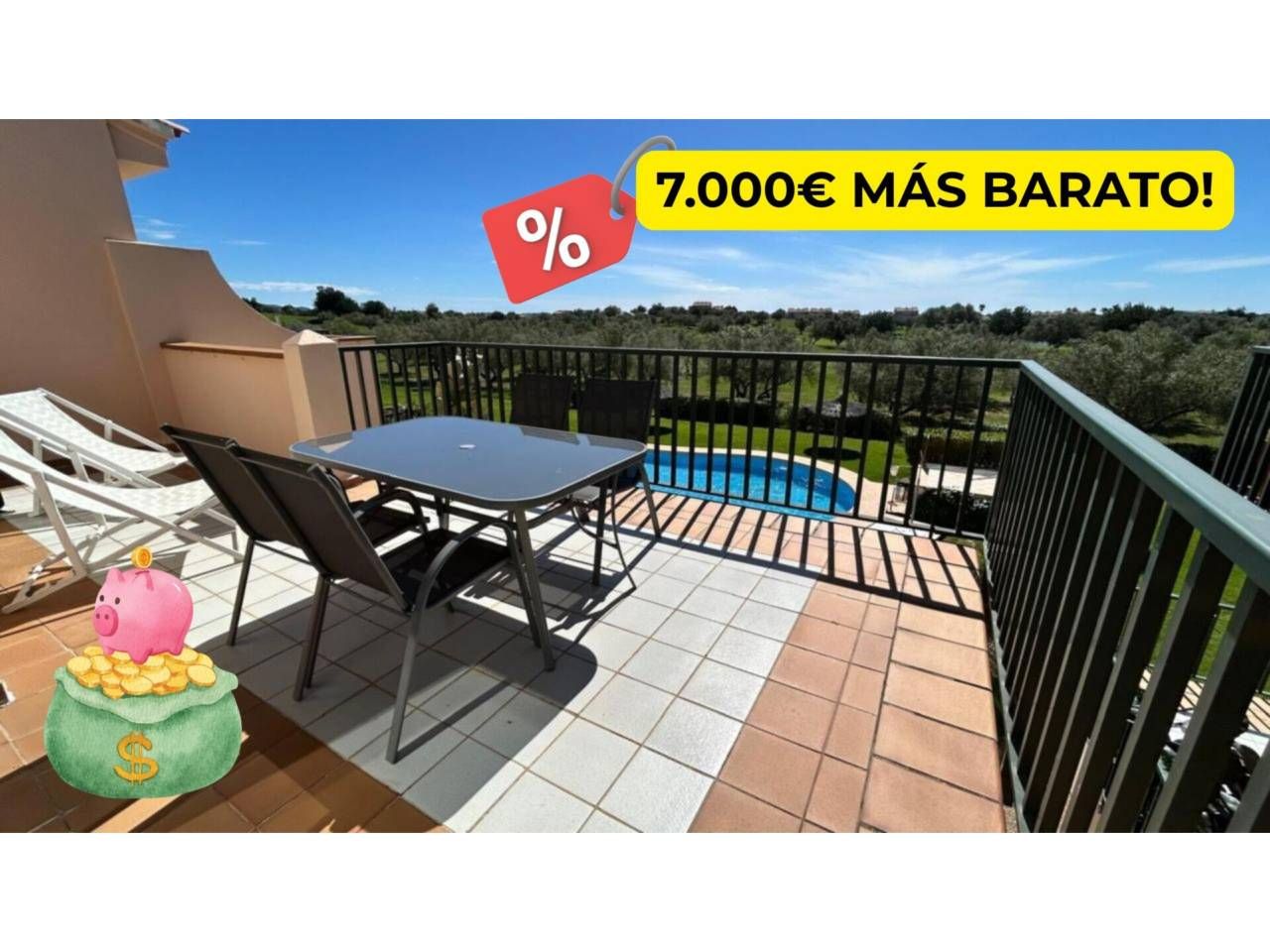 Terraza de Apartamento en venta en San Jorge / Sant Jordi con Aire acondicionado, Terraza y Amueblado