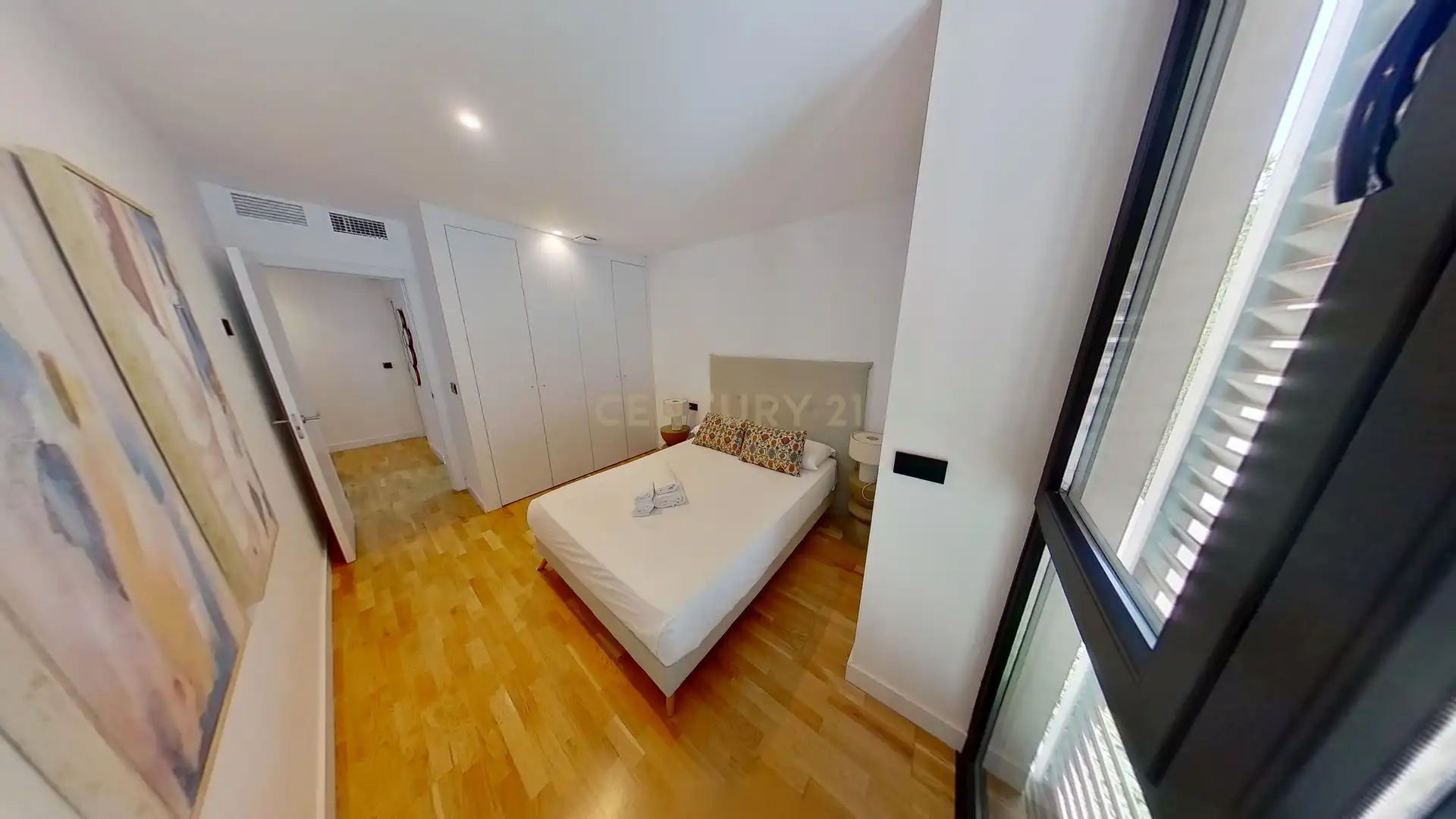 Habitación de Apartamento de alquiler en Málaga con Aire acondicionado, Lavadora y Microondas
