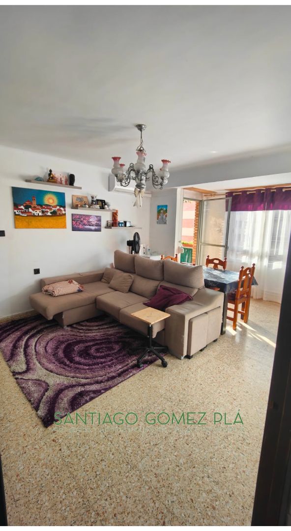Living room of Flat for sale in La Pobla de Farnals  with Air Conditioner, Furnished and Oven