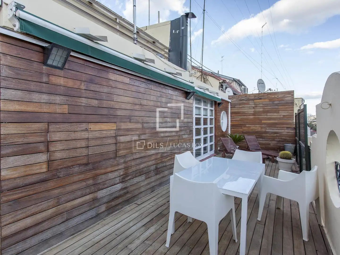 Terrasse von Dachboden zur Miete in Valencia mit Klimaanlage, Heizung und Parkett