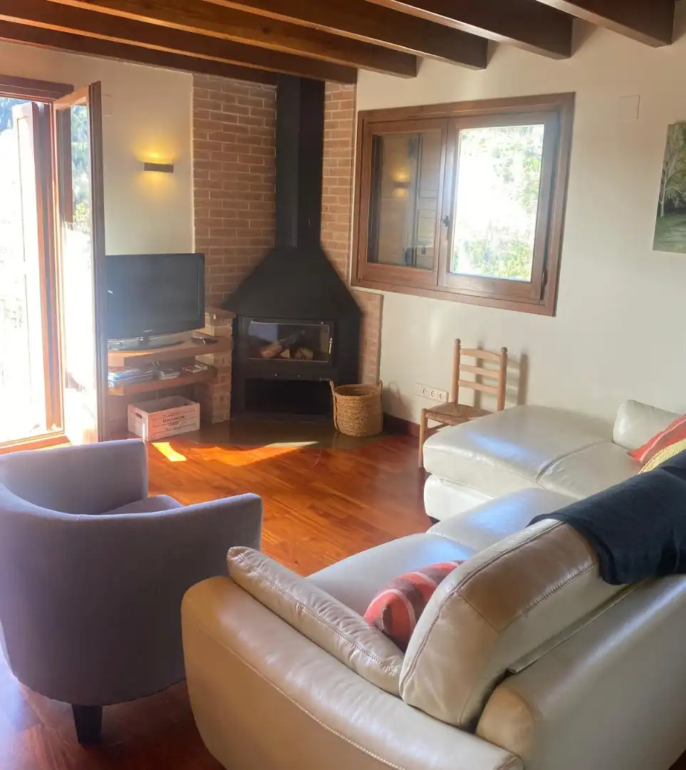 Living room of Houses for sale in Vilallonga de Ter  with Heating, Private garden and Parquet flooring