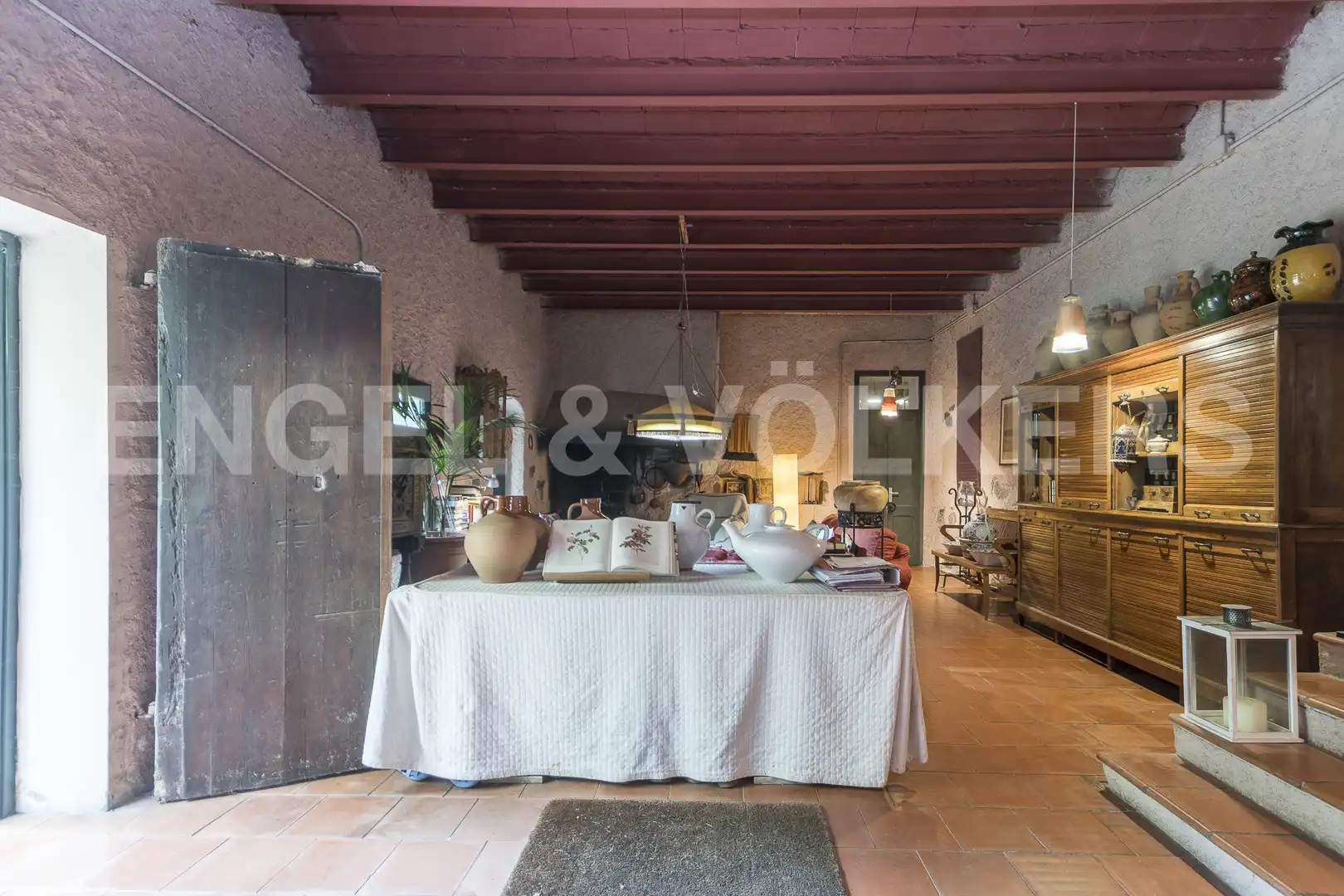 Cocina de Finca rústica en venta en Sant Cebrià de Vallalta con Calefacción, Jardín privado y Terraza