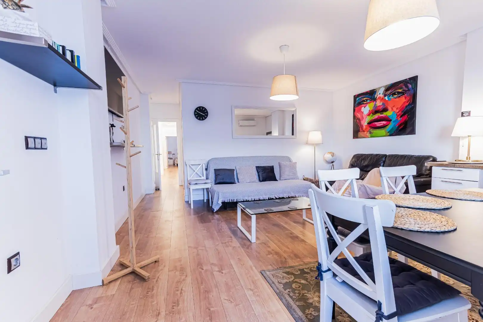 Wohnzimmer von Wohnungen zur Miete in Torrevieja mit Klimaanlage, Heizung und Privatgarten