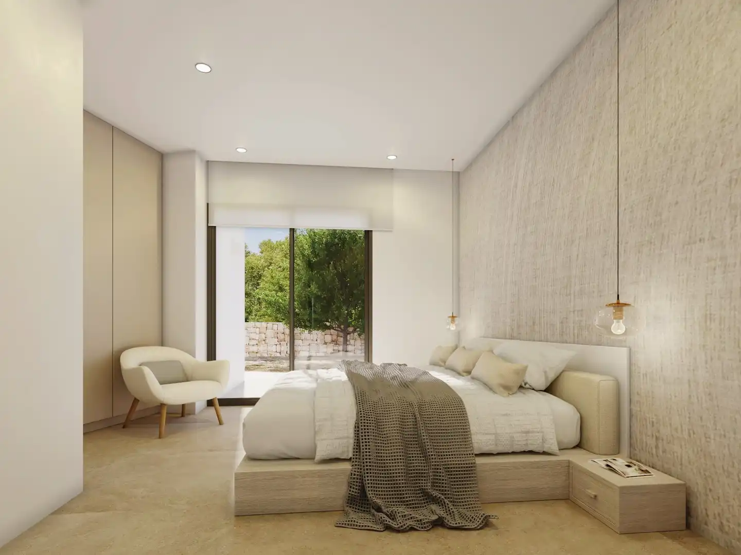 Schlafzimmer von Country house zum Verkauf in Benitachell / El Poble Nou de Benitatxell mit Klimaanlage, Heizung und Abstellraum