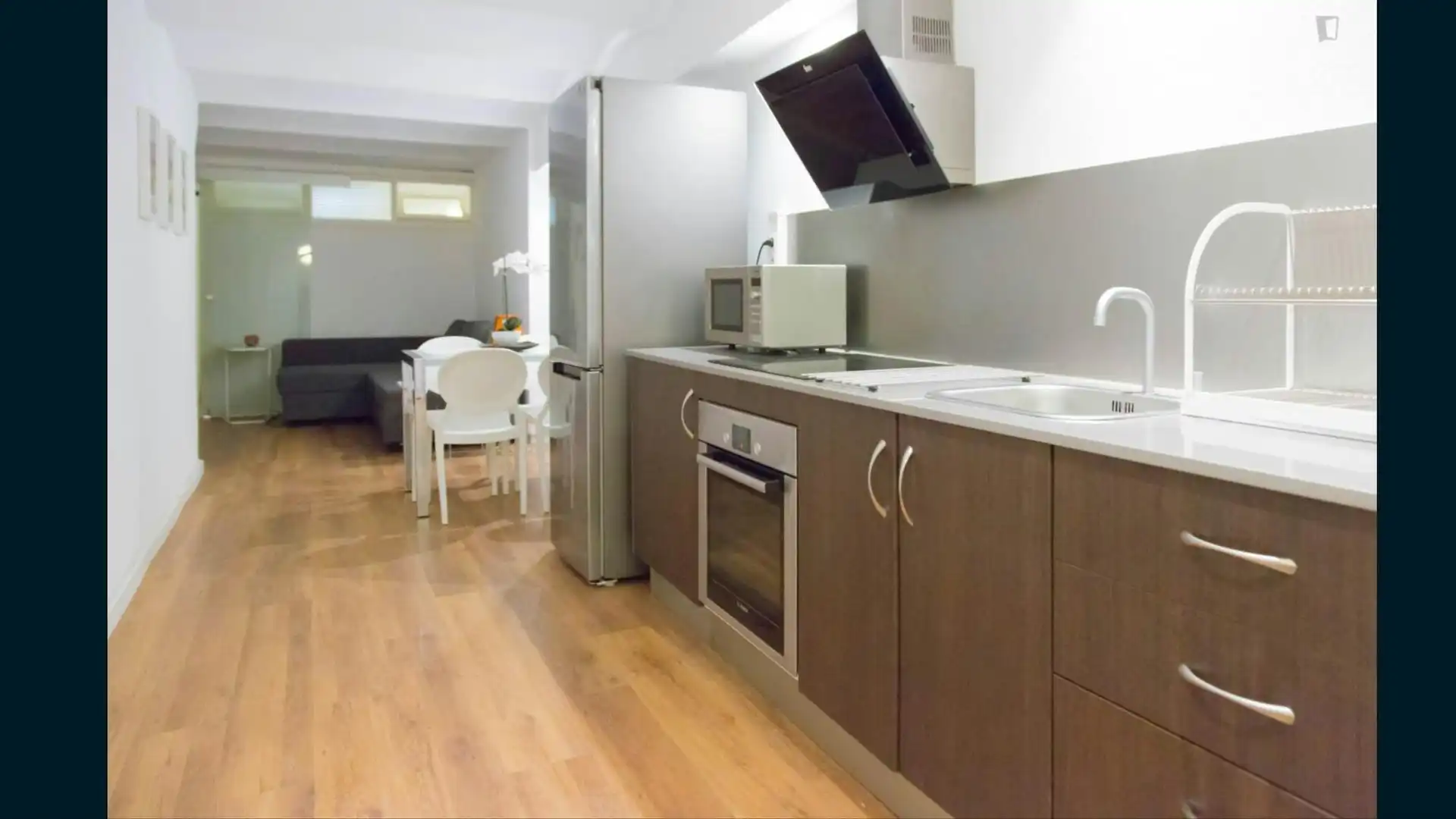 Kitchen of Flat for rent in Barcelona  with Furnished, Washing machine and TV