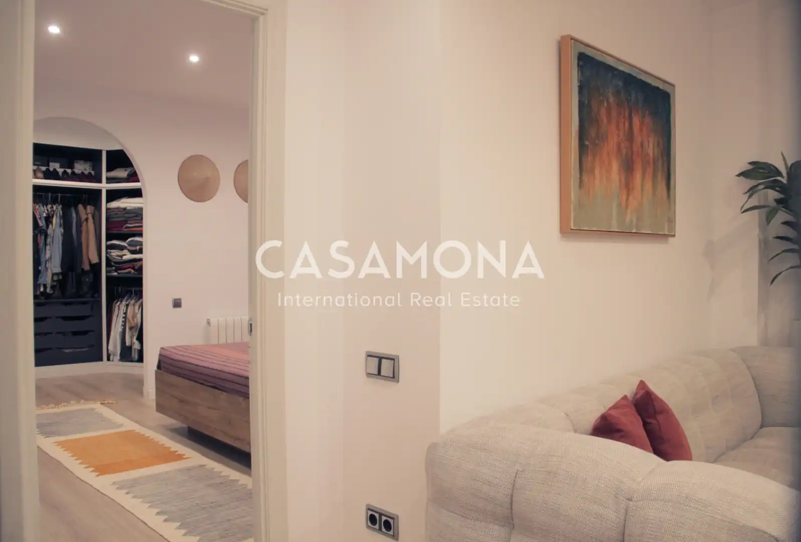 Wohnzimmer von Wohnungen zur Miete in Barcelona mit Klimaanlage, Heizung und Terrasse