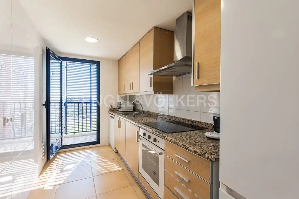 Kitchen of Flat for rent in La Pobla de Farnals  with Air Conditioner, Heating and Private garden