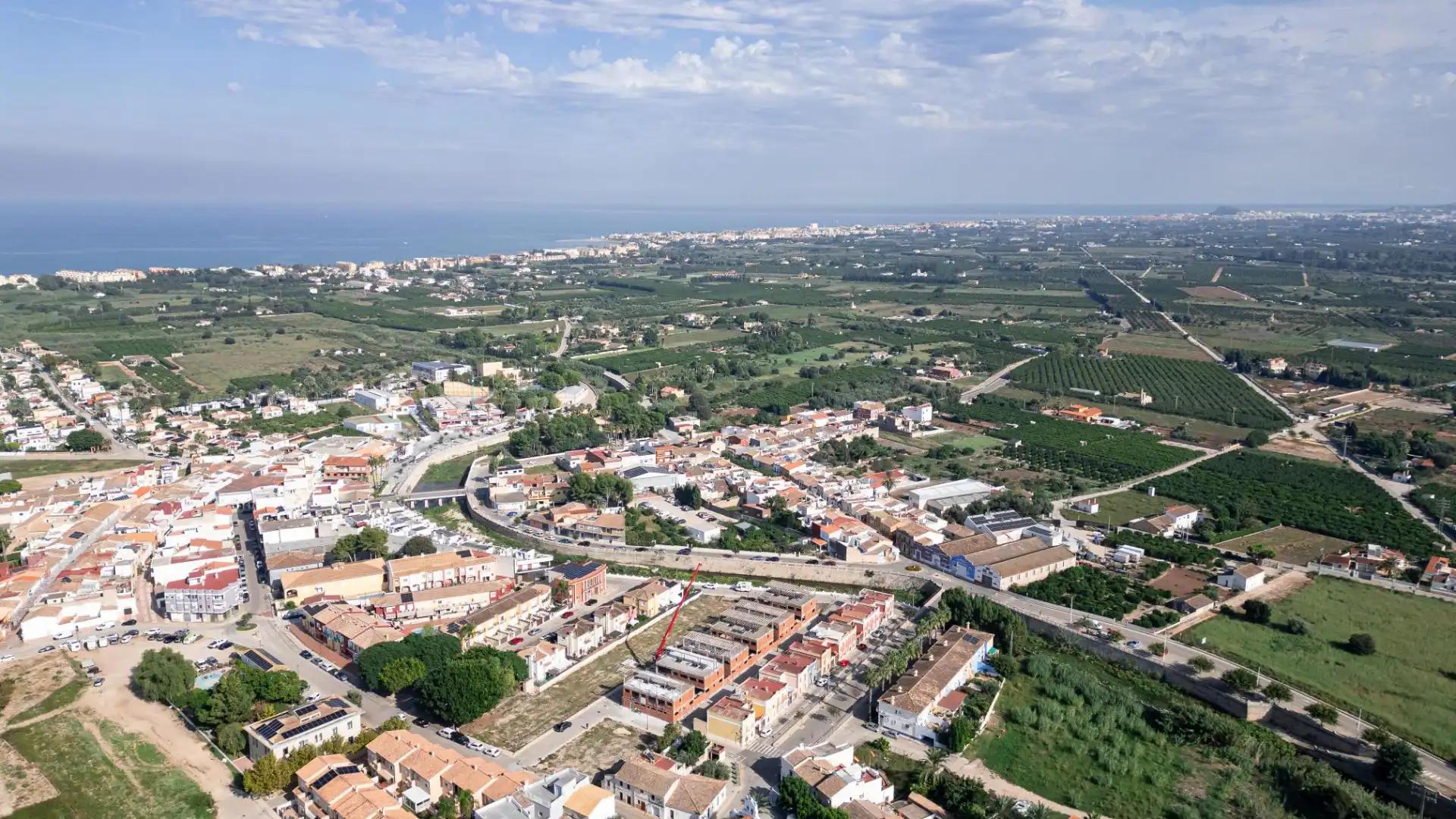 Vista exterior de Casa adosada en venta en Els Poblets con Aire acondicionado, Calefacción y Terraza