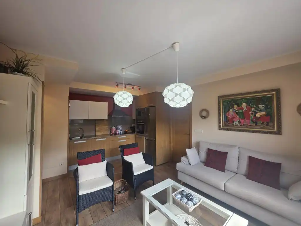 Sala d'estar de Apartament en venda en Boiro amb Calefacció, Parquet i Traster