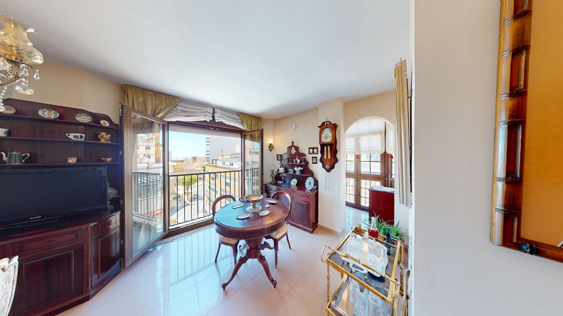 Dining room of Flat for sale in  Almería Capital  with Air Conditioner, Heating and Furnished