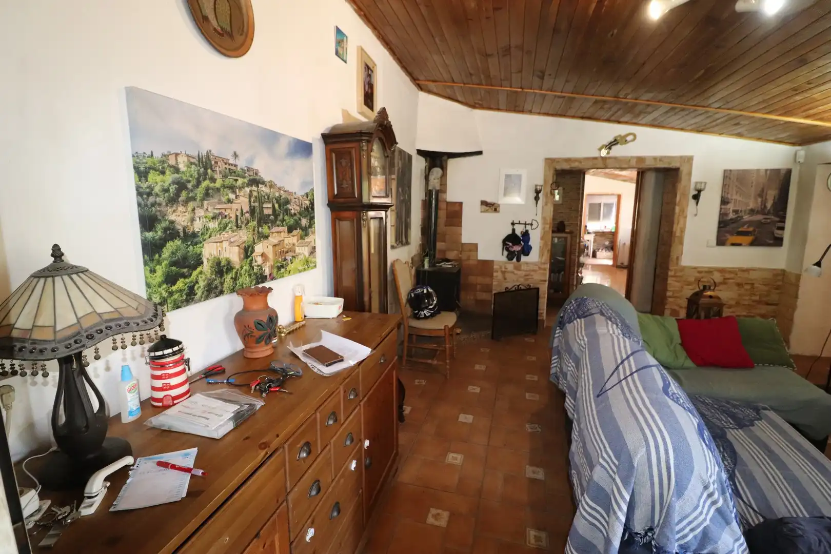 Sala de estar de Finca rústica en venta en Llucmajor con Calefacción, Trastero y Piscina