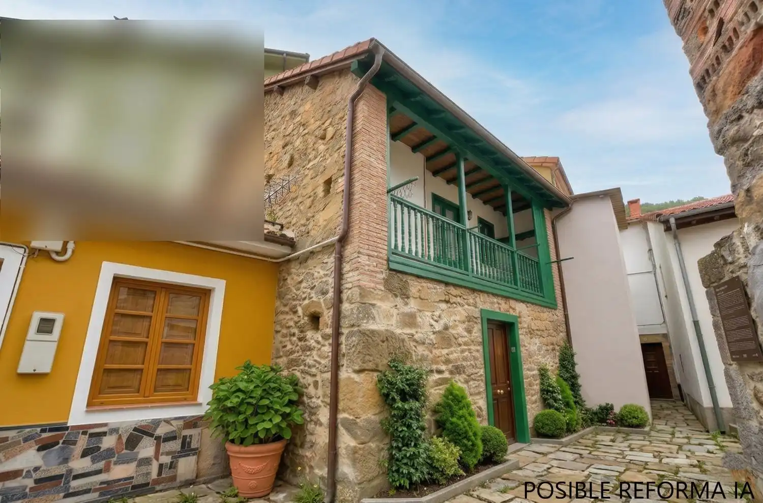 Vista exterior de Casa o xalet en venda en Mieres (Asturias) amb Piscina