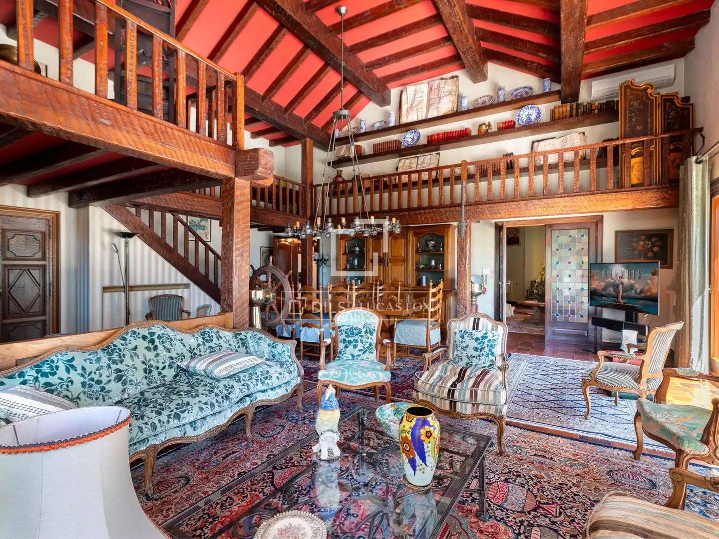 Wohnzimmer von Haus oder Chalet zum Verkauf in Roses mit Privatgarten, Parkett und Terrasse