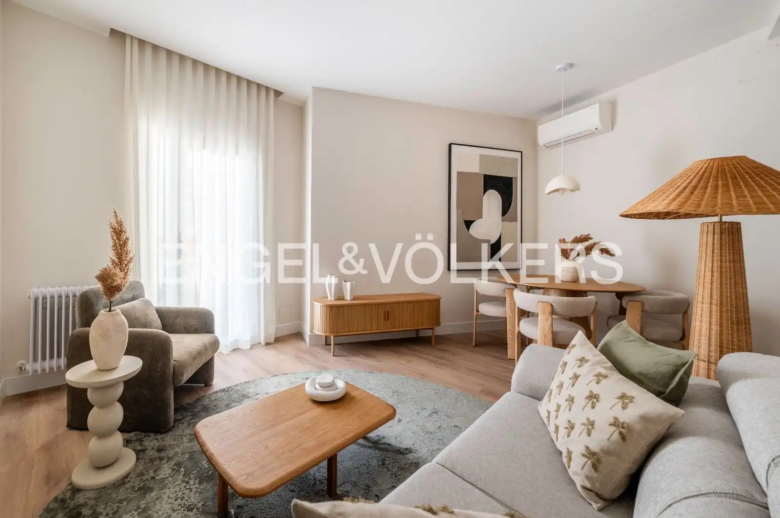 Wohnzimmer von Wohnung zur Miete in Madrid mit Klimaanlage, Heizung und Terrasse