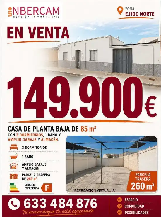 Casa adosada en venta en El Ejido