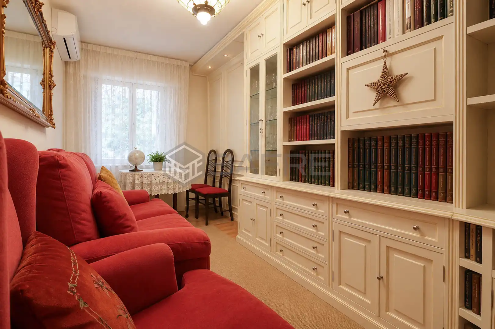 Living room of Flat for sale in Madrid  with Air Conditioner, Parquet flooring and Terrace
