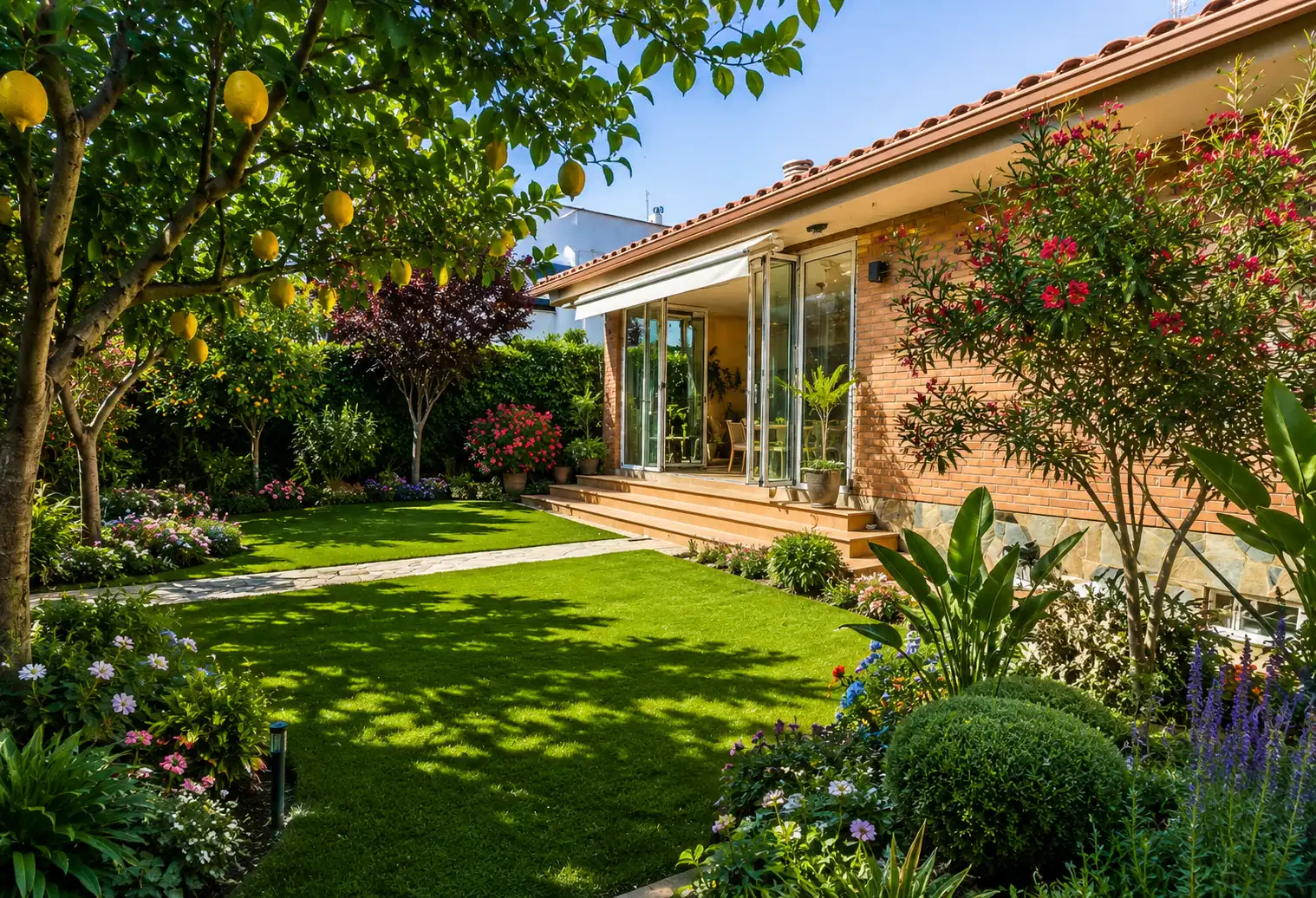 Garden of Houses for sale in Cambrils  with Air Conditioner, Heating and Private garden