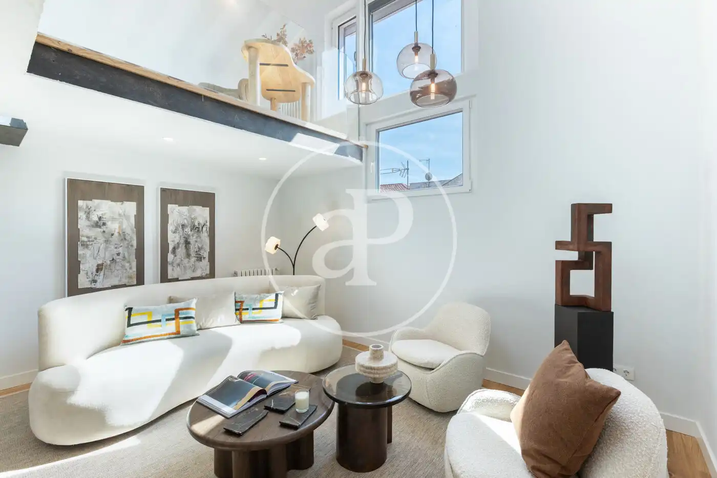 Living room of Duplexes for sale in Madrid  with Air Conditioner, Heating and Terrace