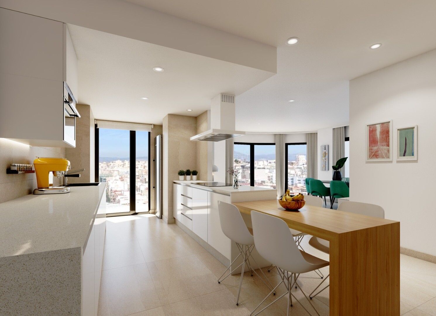 Cocina de Apartamento en venta en Alicante / Alacant con Aire acondicionado y Piscina comunitaria