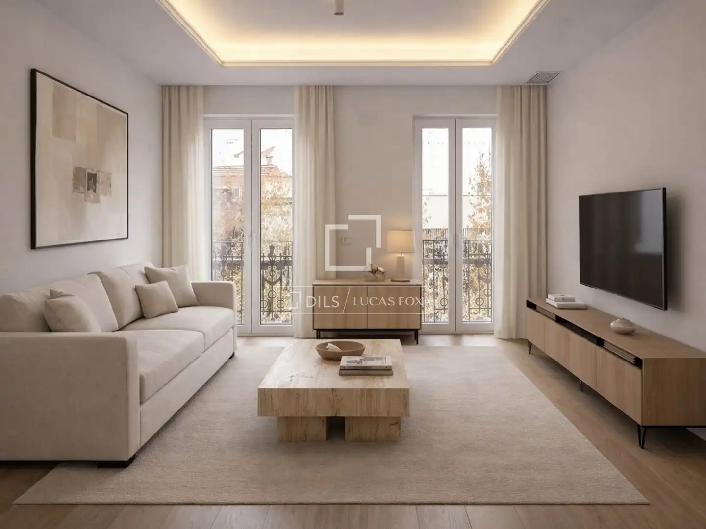 Sala de estar de Ático en venta en  Madrid Capital con Aire acondicionado, Calefacción y Parquet