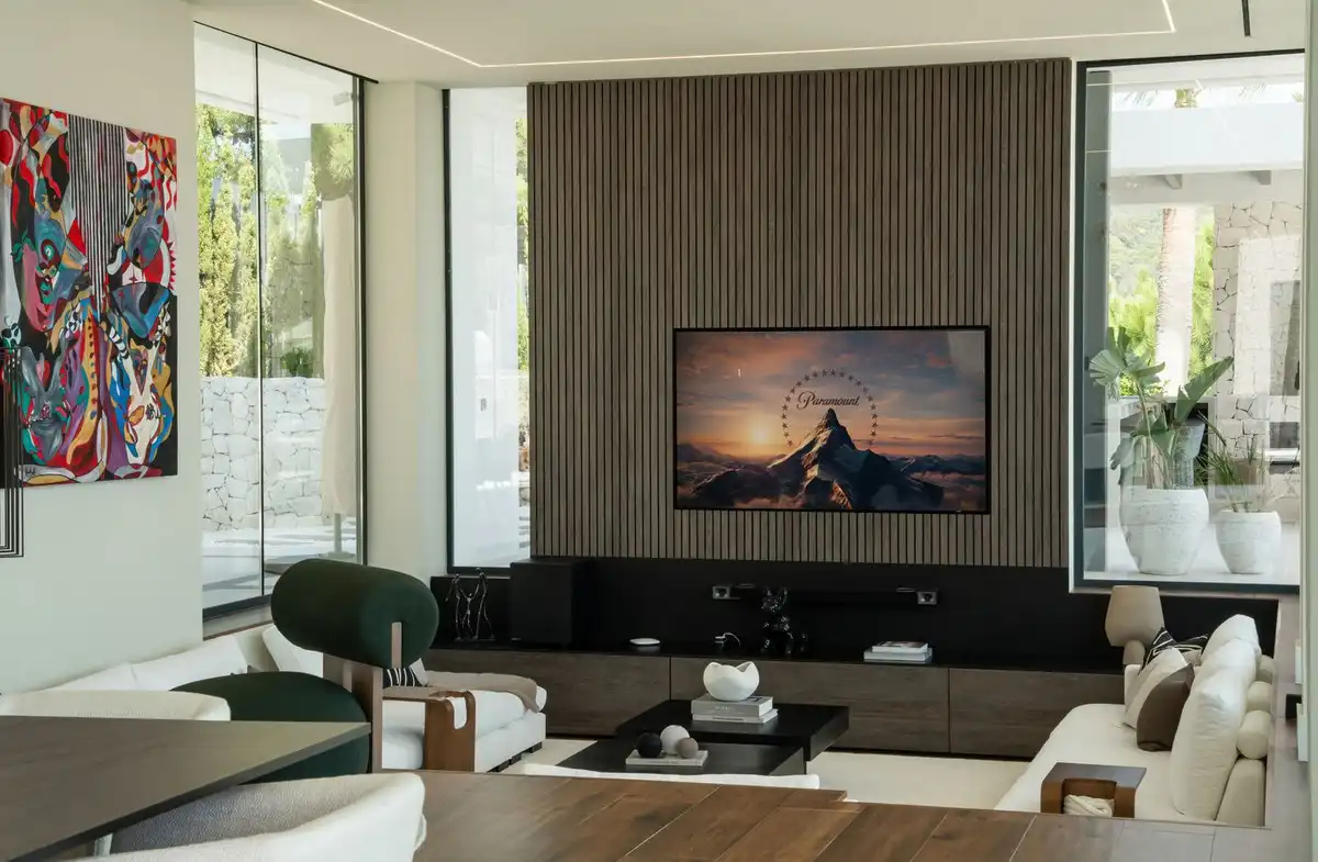 Sala d'estar de Casa o xalet en venda en Benahavís amb Aire condicionat, Jardí privat i Terrassa