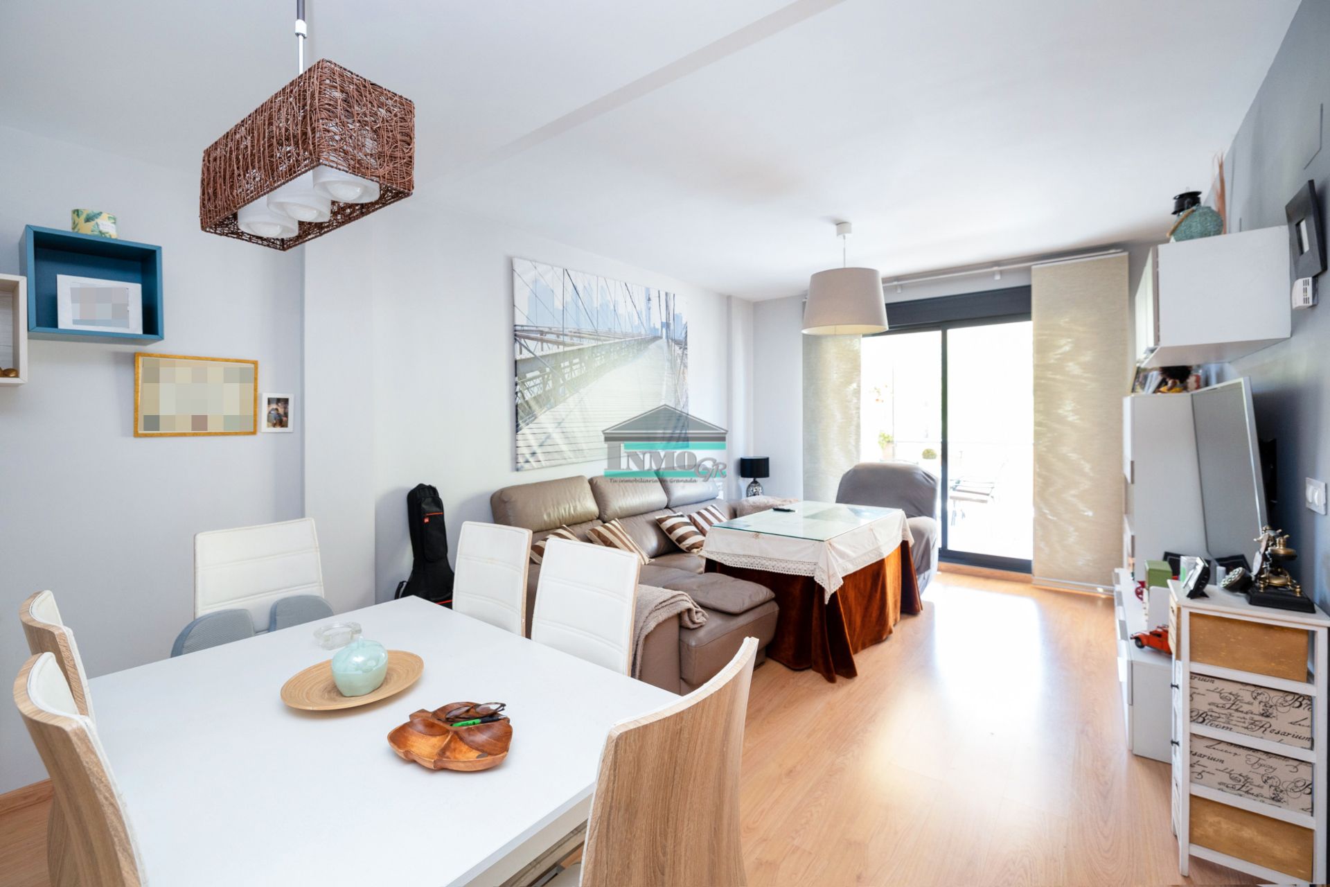 Living room of Single-family semi-detached for sale in  Granada Capital  with Heating, Parquet flooring and Terrace