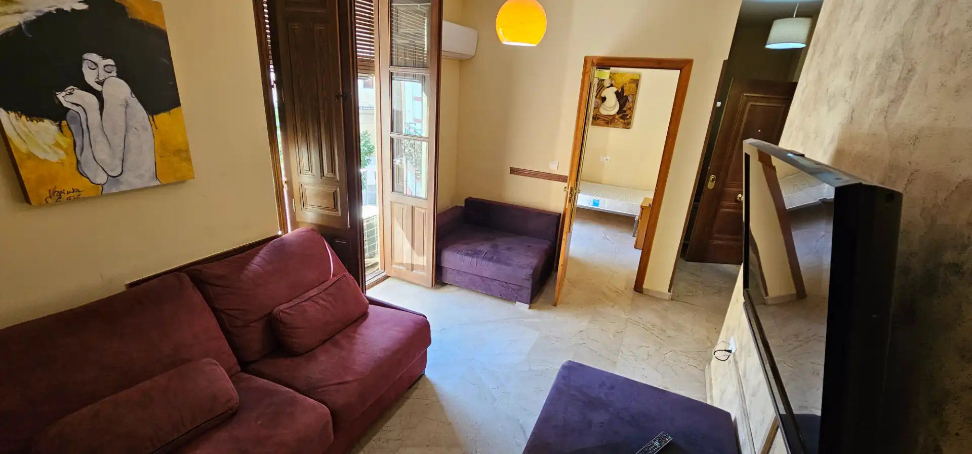 Sala d'estar de Pis en venda en Granada amb Aire condicionat i Moblat