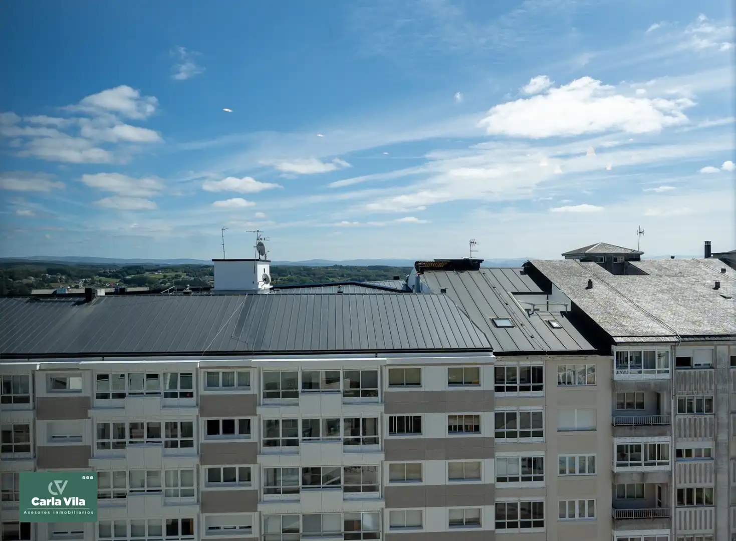 Vista exterior de Pis de lloguer en Lugo amb Calefacció, Parquet i Traster