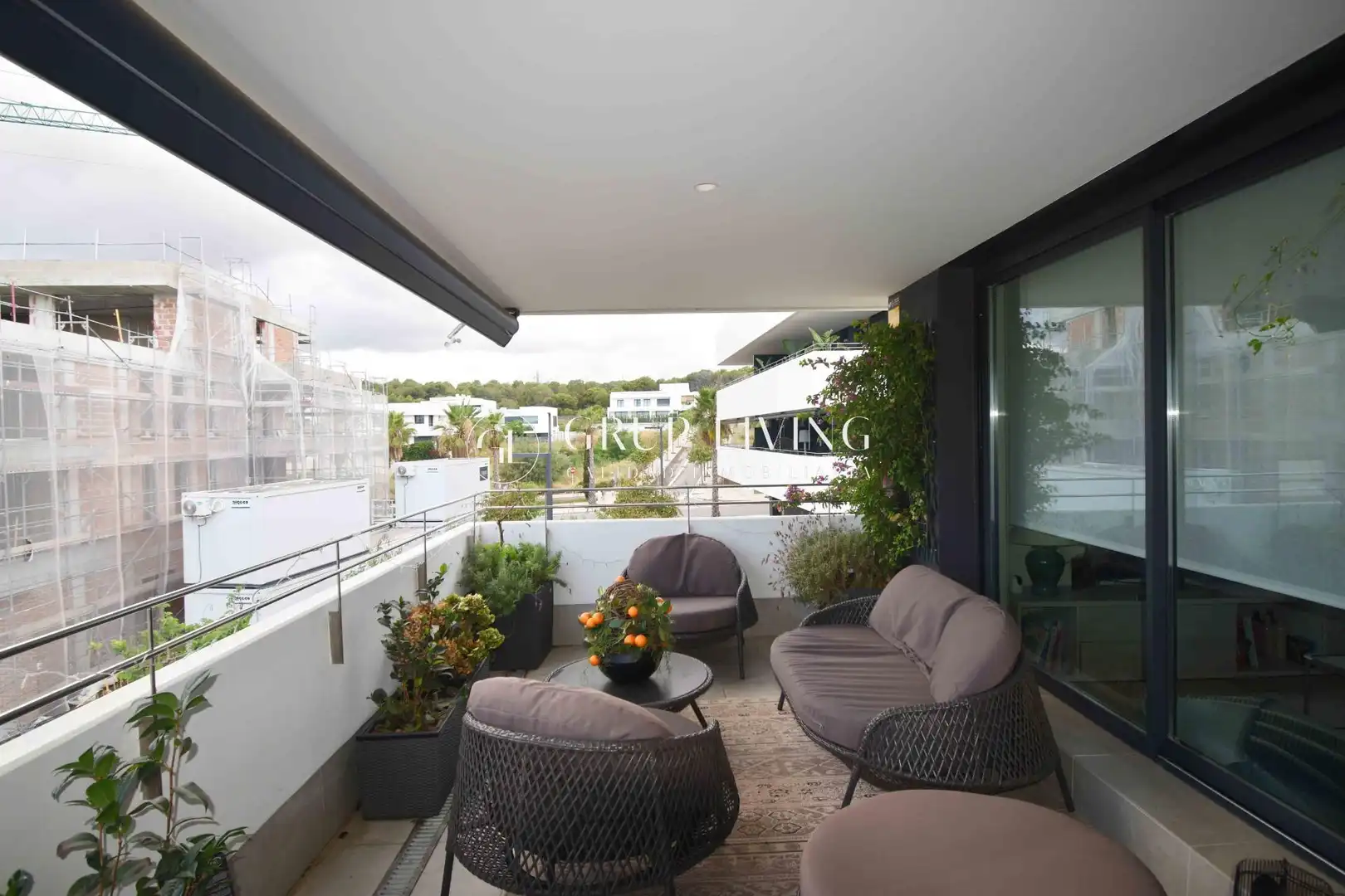 Terrasse von Wohnung zur Miete in Sitges mit Heizung, Privatgarten und Parkett