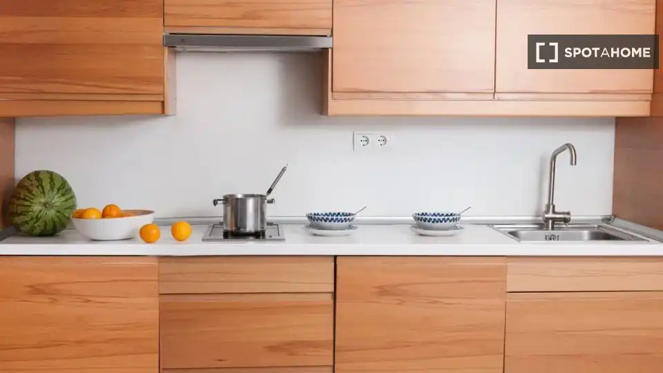 Kitchen of Flat for rent in Madrid  with Air Conditioner, Heating and Furnished
