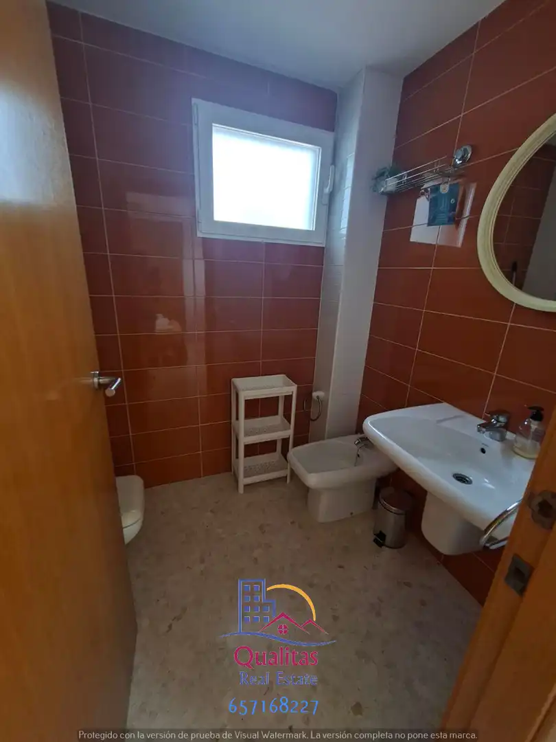 Baño de Apartamento de alquiler en Oliva con Aire acondicionado, Calefacción y Terraza
