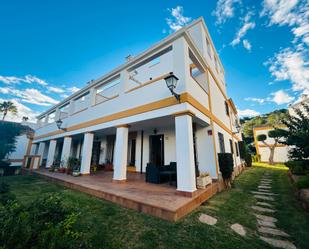 Exterior view of Single-family semi-detached for sale in Dénia  with Air Conditioner and Terrace