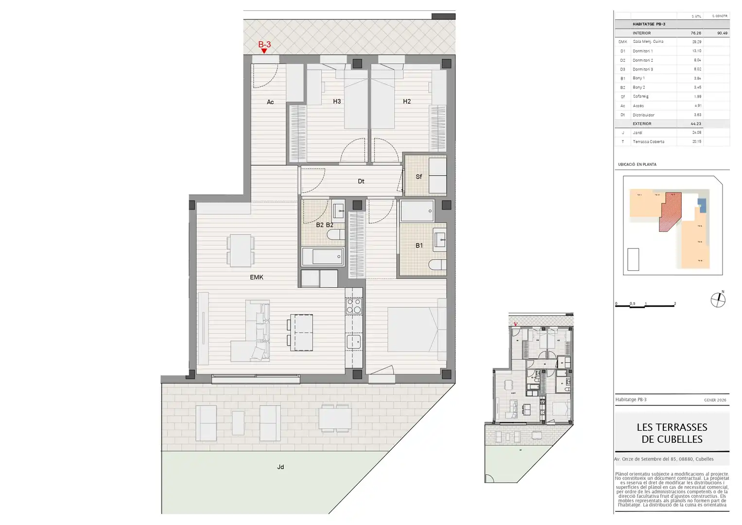 Piso en venta en Cubelles con Aire acondicionado, Jardín privado y Terraza