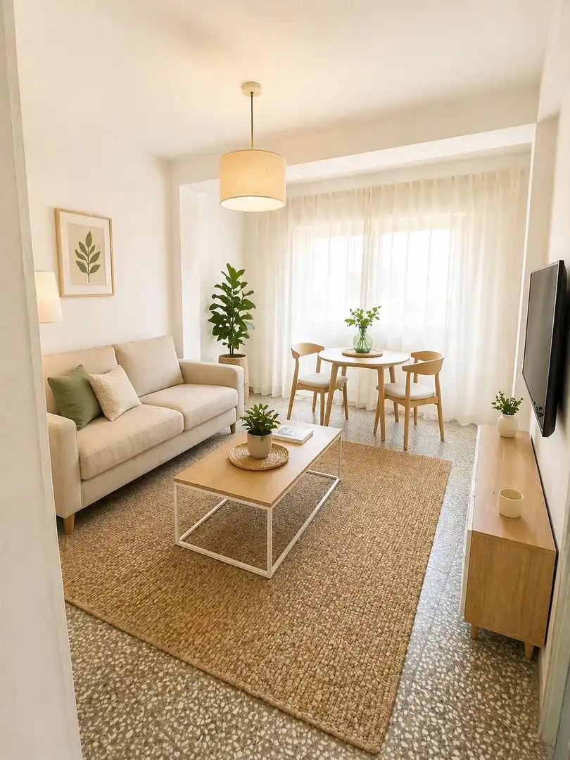 Sala d'estar de Pis en venda en Almería amb Aire condicionat
