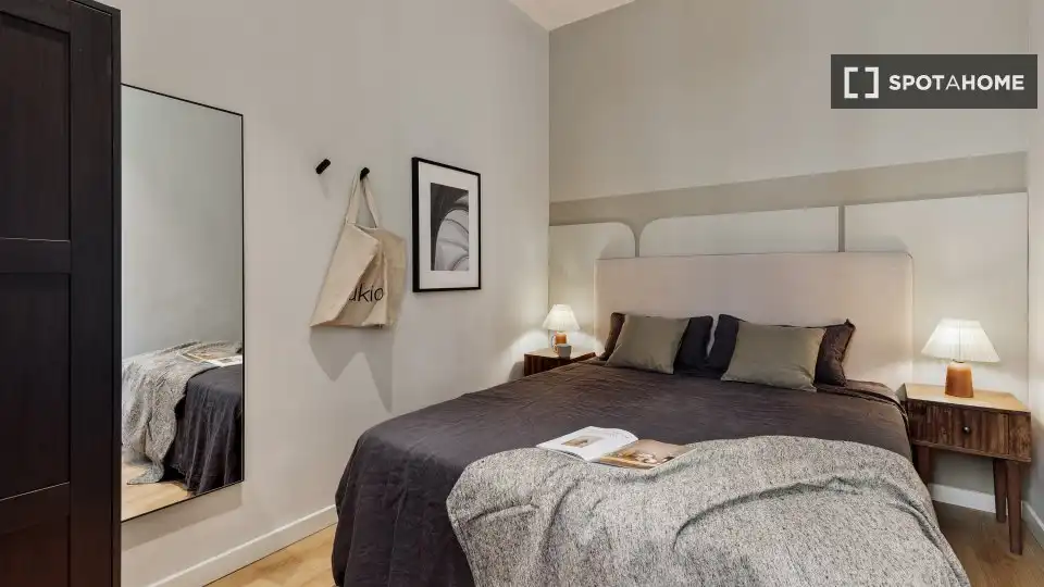 Habitación de Piso de alquiler en Barcelona con Aire acondicionado, Calefacción y Amueblado