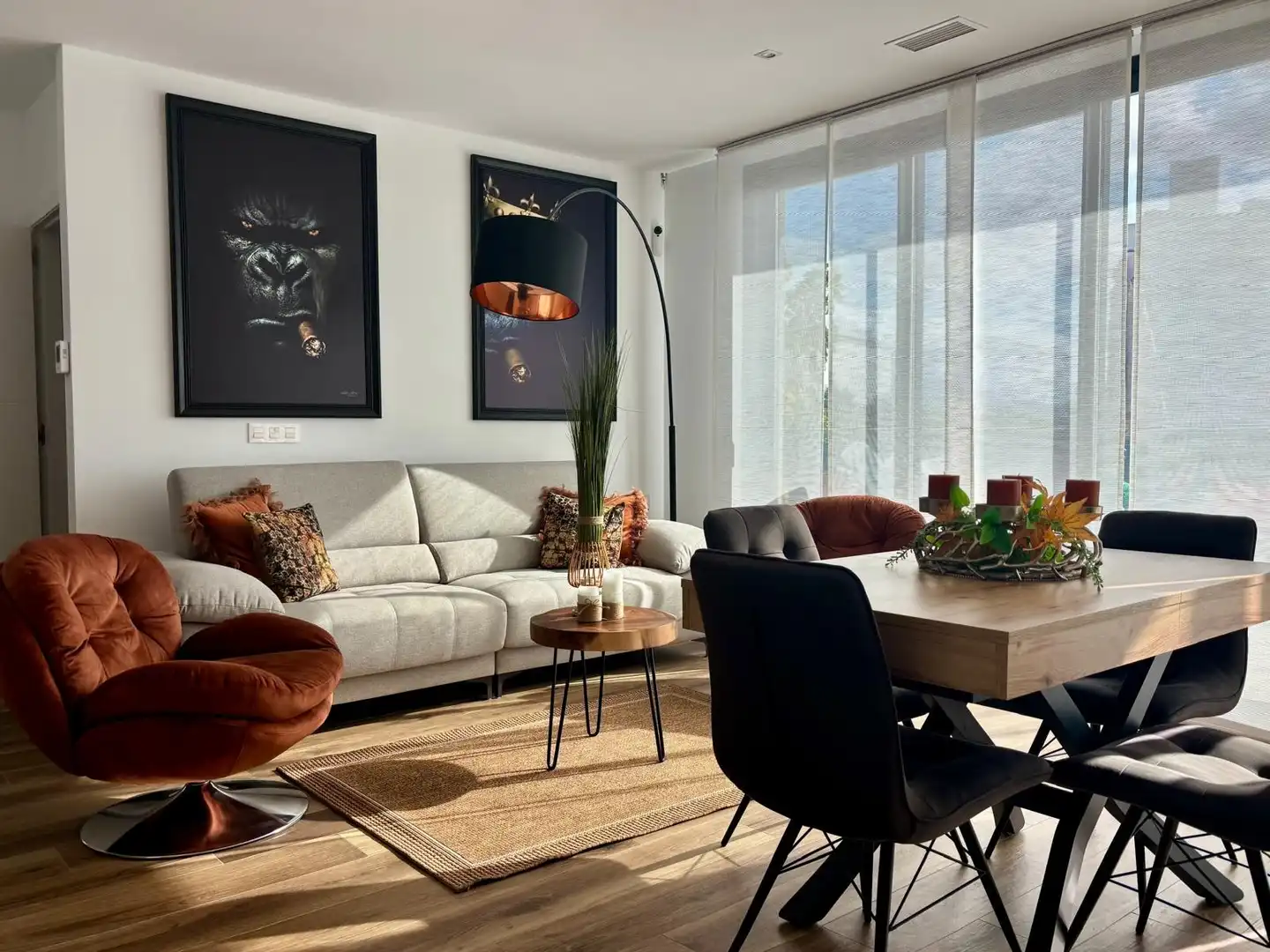 Sala d'estar de Casa o xalet en venda en Polop amb Aire condicionat, Jardí privat i Terrassa