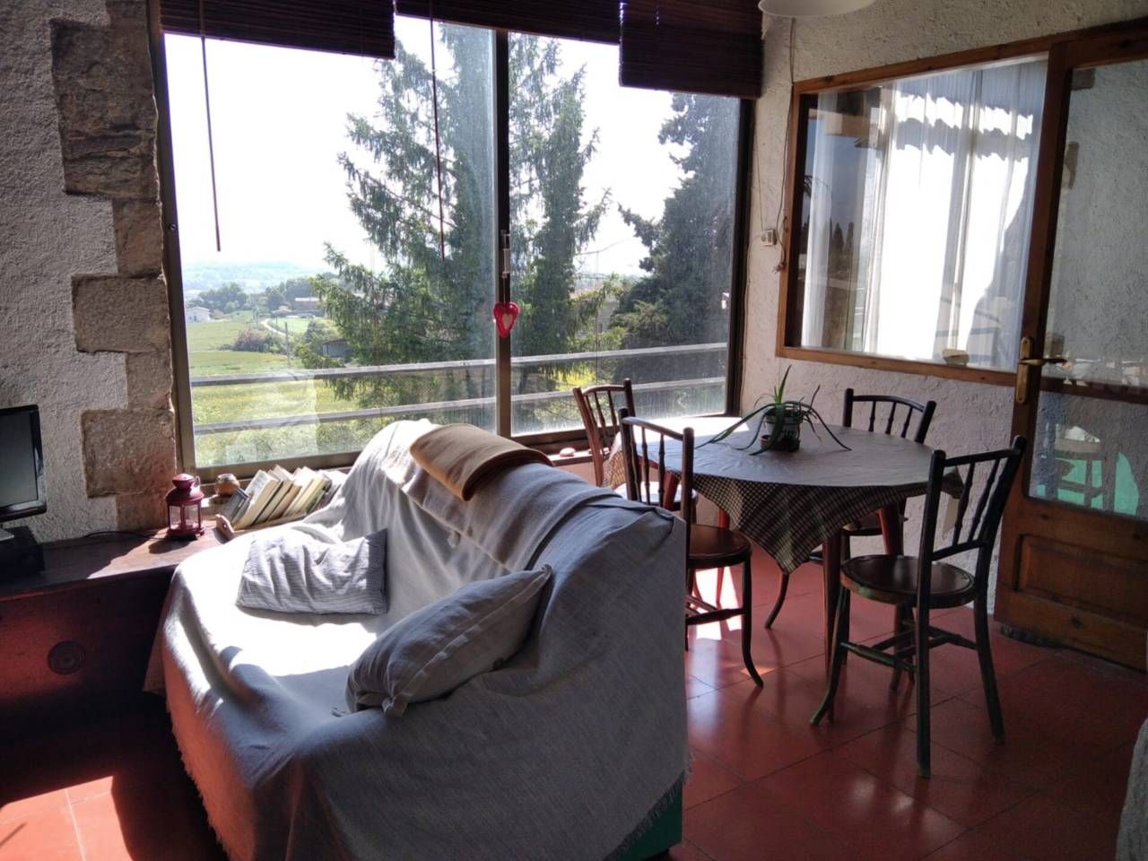 Bedroom of Houses for sale in Sant Feliu Sasserra  with Heating, Terrace and Furnished