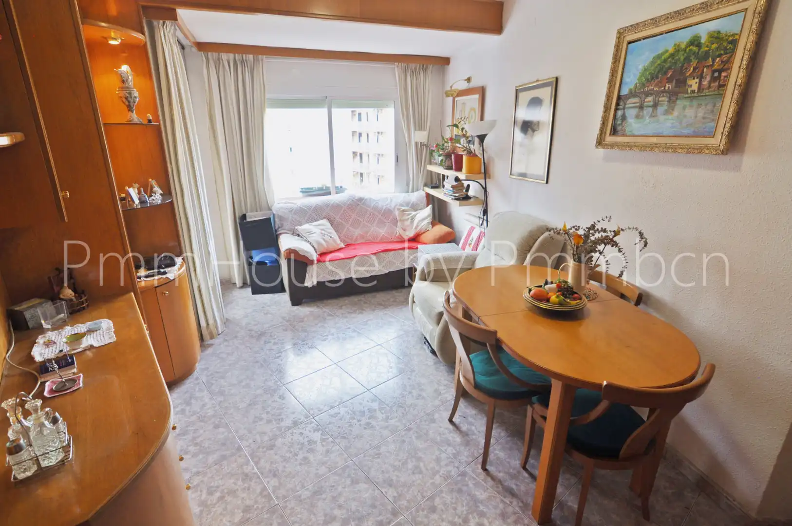 Sala de estar de Piso en venta en Barcelona con Aire acondicionado y Balcón