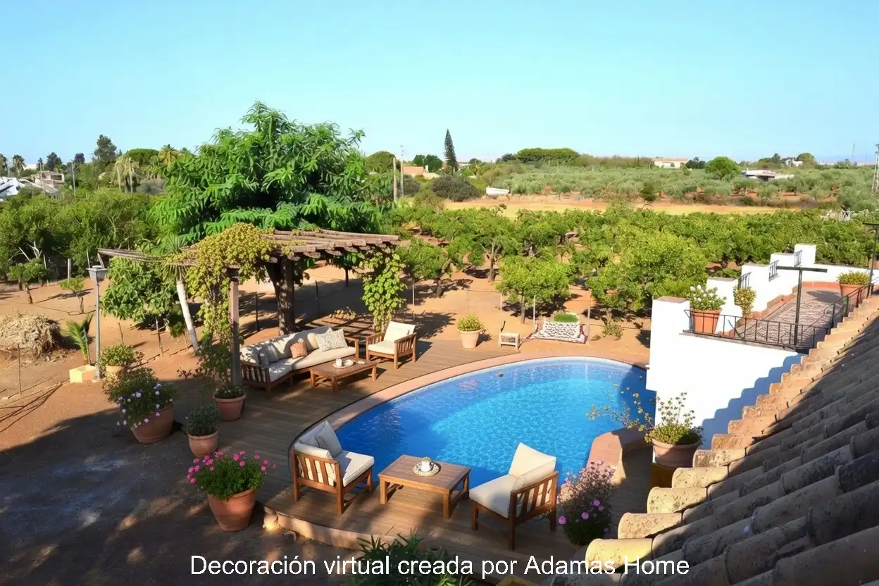 Terrassa de Casa o xalet en venda en Sanlúcar la Mayor amb Jardí privat, Terrassa i Piscina