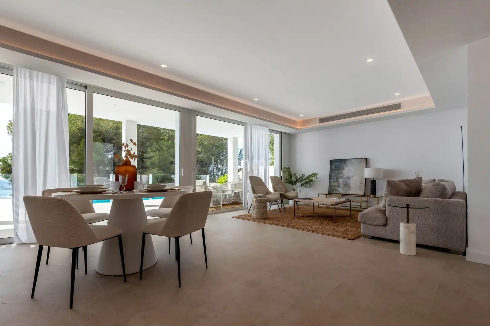 Sala de estar de Casa o chalet en venta en Altea con Aire acondicionado, Terraza y Piscina