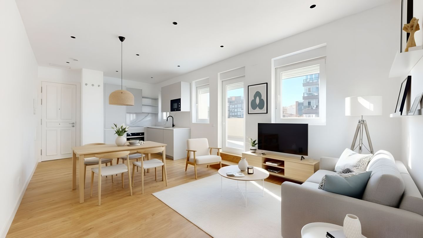 Sala d'estar de Àtic en venda en  Madrid Capital amb Aire condicionat, Calefacció i Terrassa