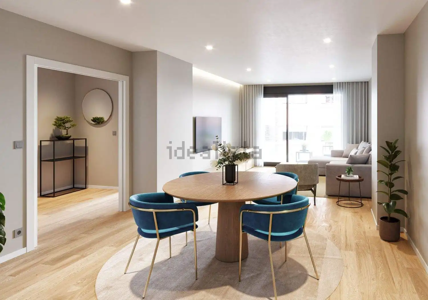 Sala d'estar de Pis en venda en Pontevedra Capital  amb Calefacció, Parquet i Terrassa