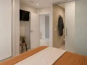 Habitación de Casa adosada de alquiler en Finestrat con Aire acondicionado, Jardín privado y Terraza
