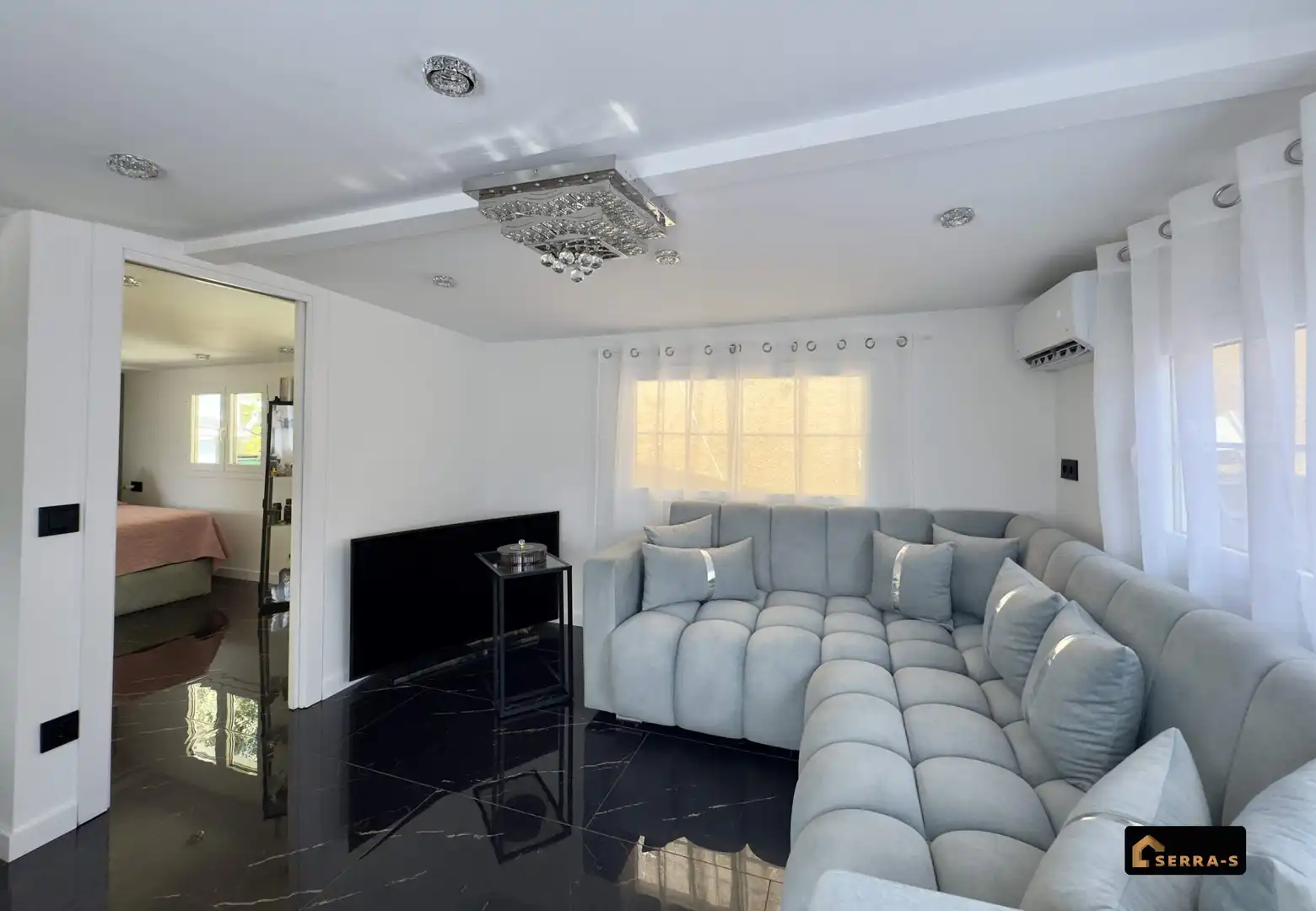 Sala de estar de Casa o chalet en venta en Palafolls con Aire acondicionado y Piscina comunitaria