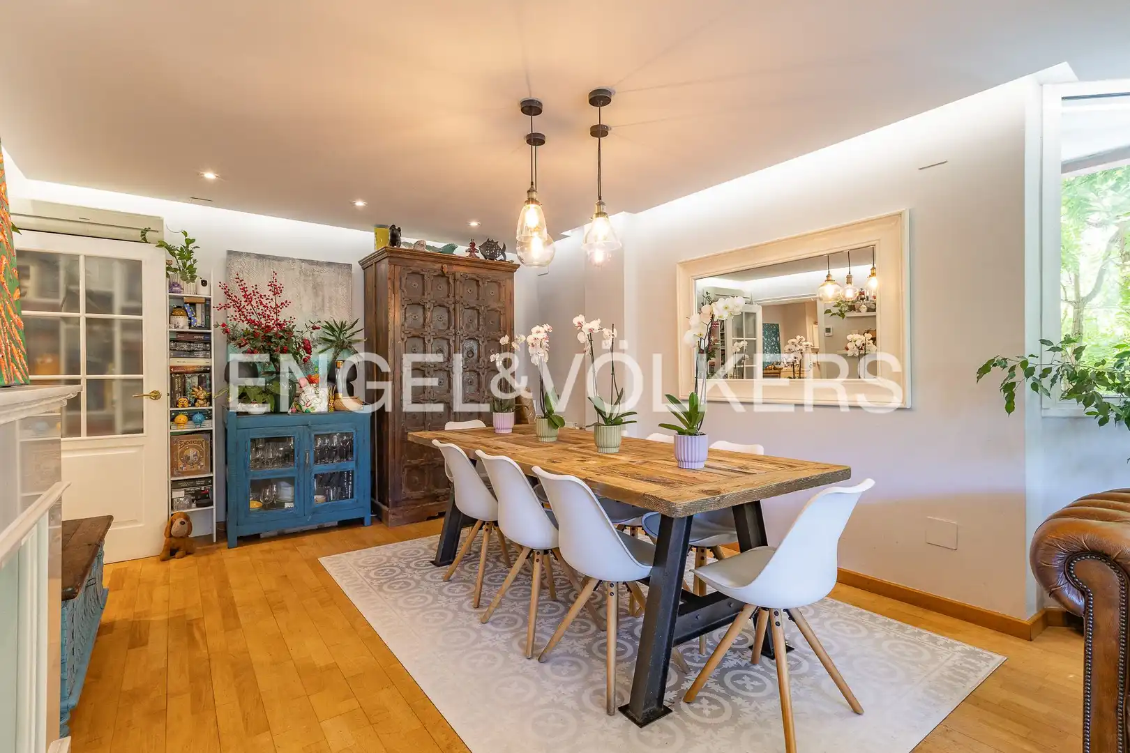 Dining room of Flat for sale in Sant Cugat del Vallès  with Air Conditioner, Heating and Private garden