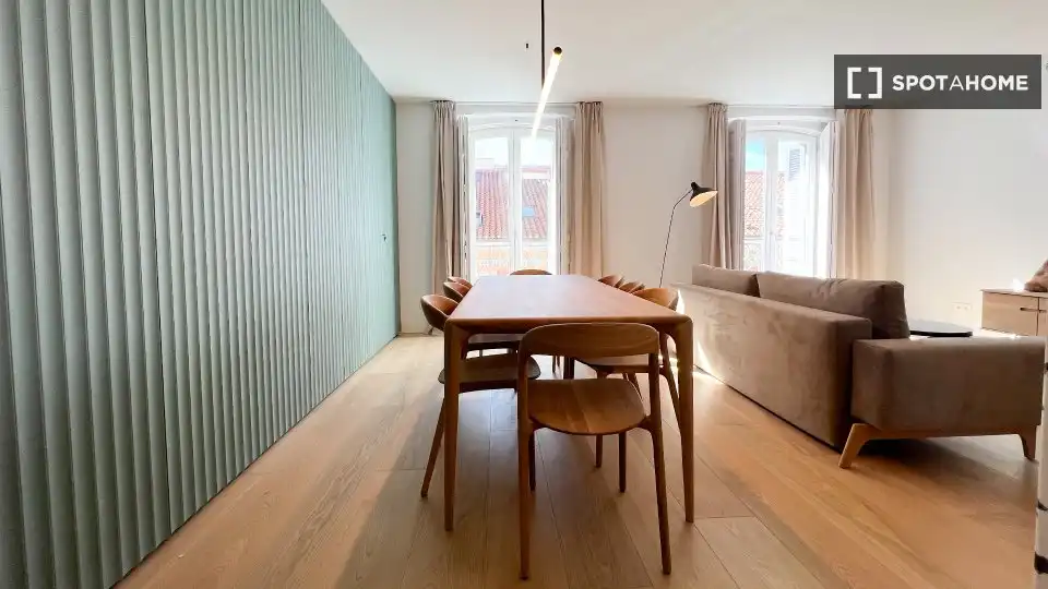Dining room of Apartments for share in Madrid  with Air Conditioner, Terrace and Furnished