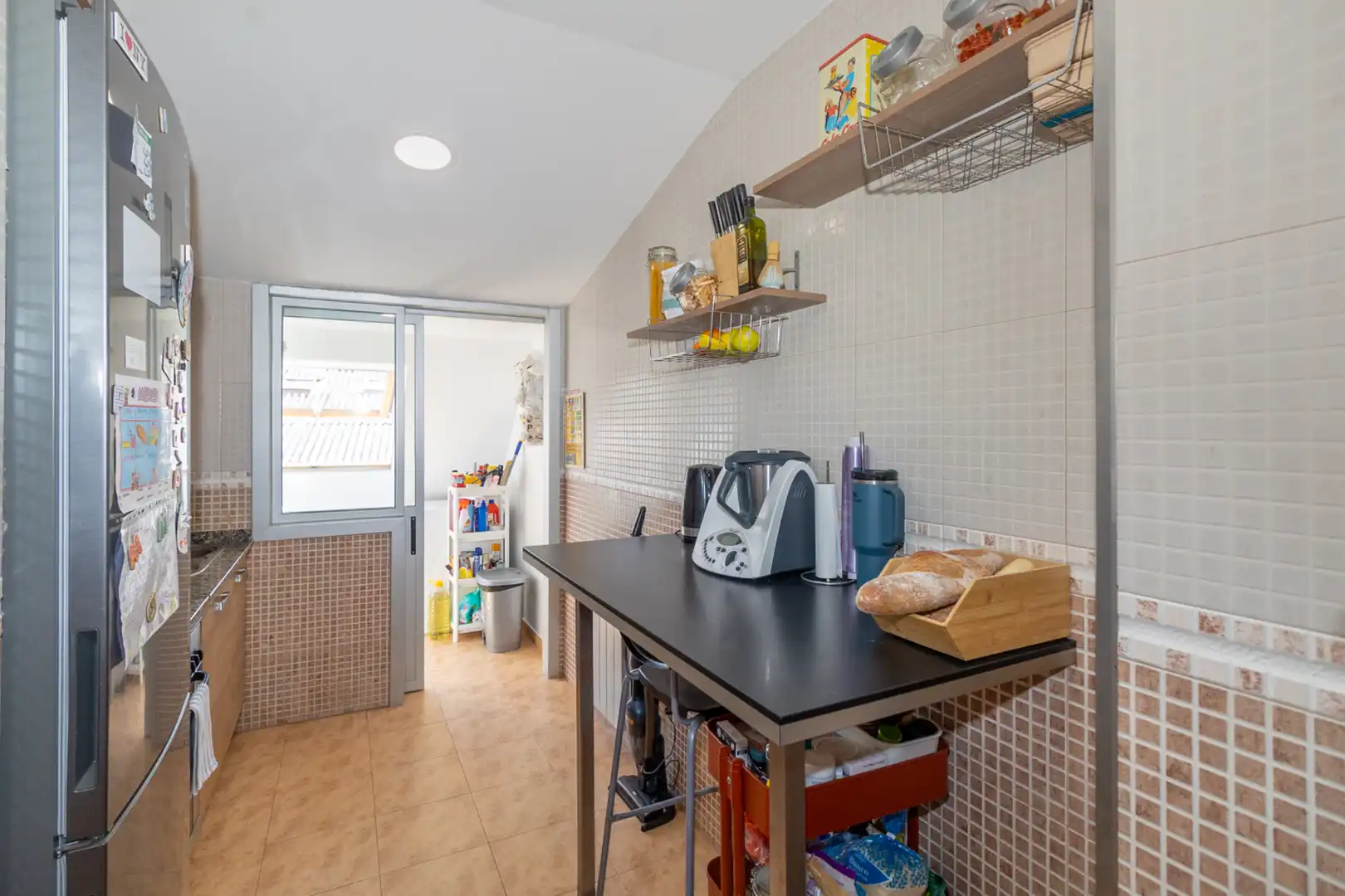 Kitchen of Flat for sale in Miño  with Heating, Parquet flooring and Terrace
