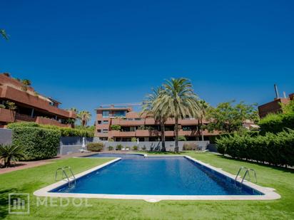 Exterior view of Duplex for sale in  Tarragona Capital  with Air Conditioner, Terrace and Swimming Pool